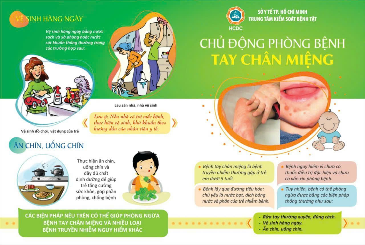 CHỦ ĐỘNG CÁCH PHÒNG TRÁNH BỆNH TAY-CHÂN-MIỆNG CHO BÉ